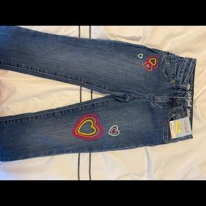 Kids jeans with heart details